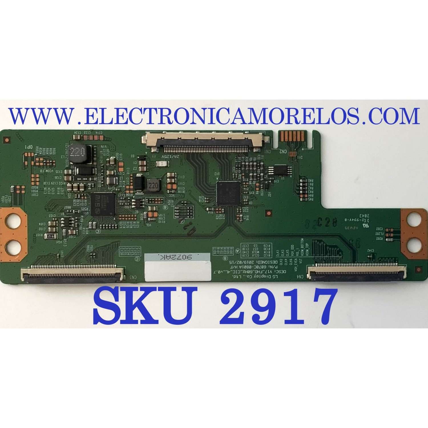 T-CON PARA TV JVC / W BOX ORIGINAL / NUMERO DE PARTE 6871L-9072A / 6870C-1801A / 9072A / PANEL K430WDF / GJT43DF-GX / DISPLAY LC430DUQ (SK)(A3) / MODELOS SI43FRF / 0E-43MON1080